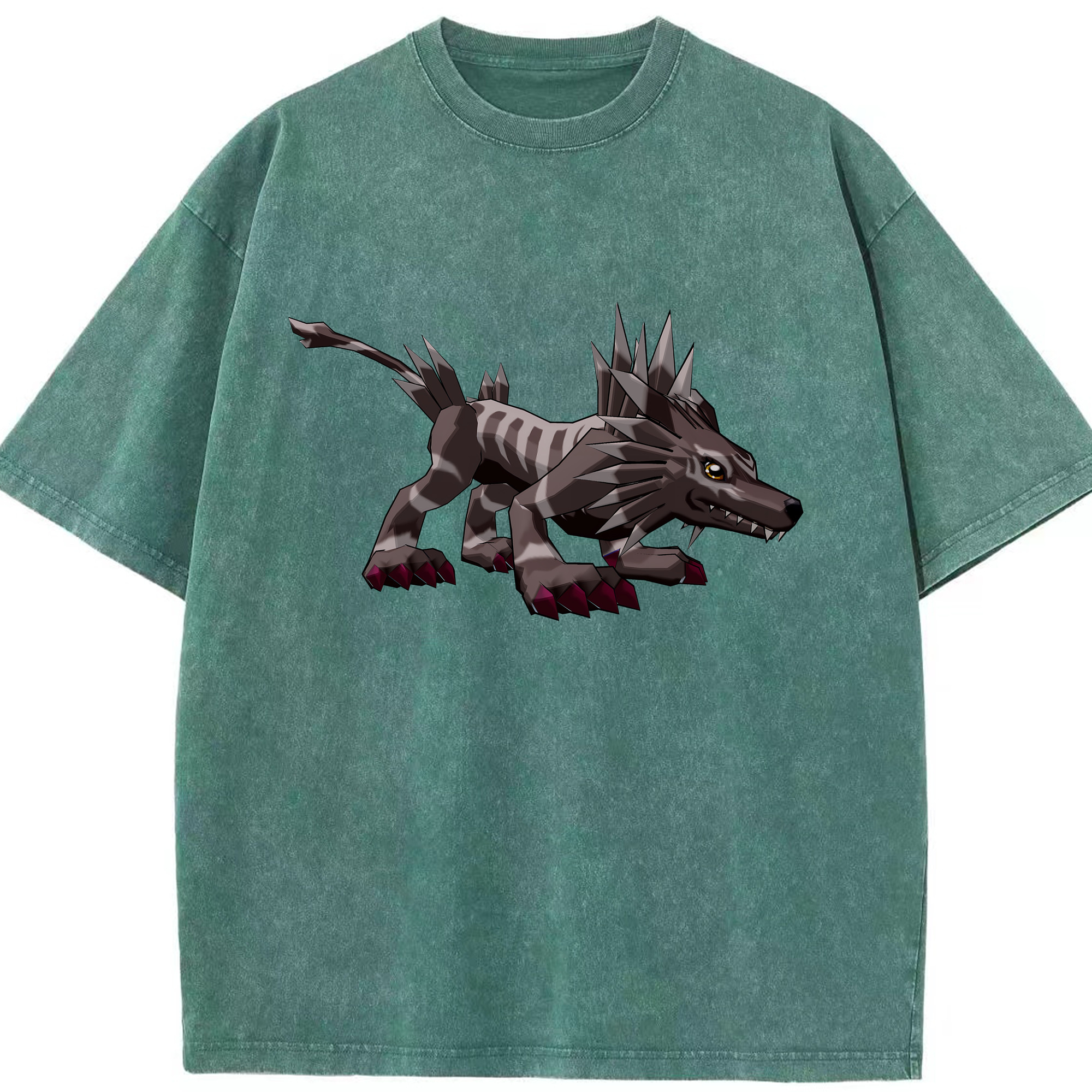 （画像用） Digimon デジタルモンスター/デジモン 綿100% ヴィンテージ風 半袖Tシャツ（フロントプリント）